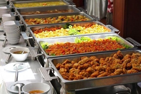 catering weddings table with snacks